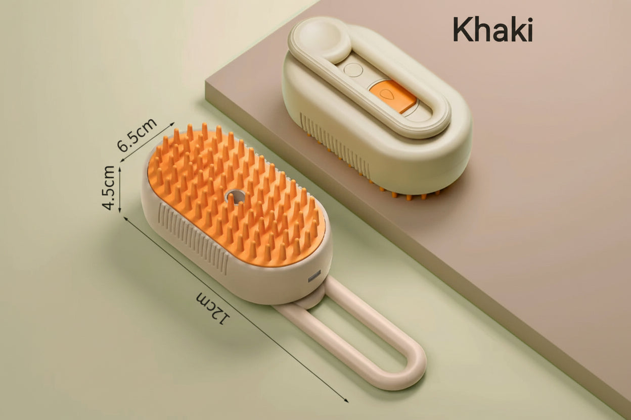 3-in-1 Pet Steam Brush – Fur Remover & Massager for Cats & Dogs