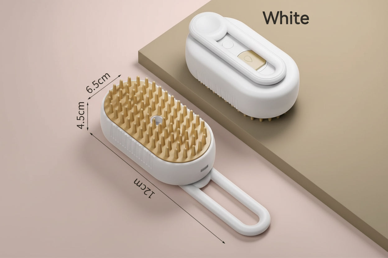 3-in-1 Pet Steam Brush – Fur Remover & Massager for Cats & Dogs