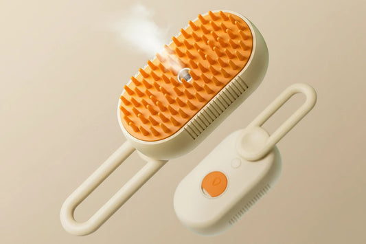 3-in-1 Pet Steam Brush – Fur Remover & Massager for Cats & Dogs