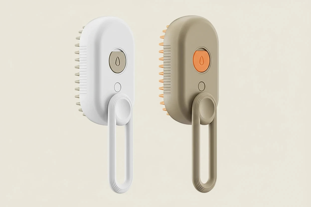 3-in-1 Pet Steam Brush – Fur Remover & Massager for Cats & Dogs